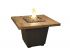 French Oak French Barrel Oak Cosmo Chat Height Fire Table, Square