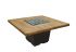 American Fyre Designs French Barrel Oak Cosmo Chat Height Fire Table, Square