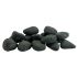 American Fireglass Ceramic Lite Stones, 15 Stone Set, Matte Black