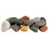 American Fireglass Ceramic Lite Stones, 15 Stone Set, Beach Pebble