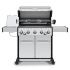 Broil King BR-S590 Baron S590 Pro Stainless Steel Infrared 5-Burner Gas Grill with Rotisserie and Side Burner, 63-Inches