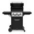 Broil King MON-390 Monarch 390 3-Burner Grill on 2-Wheel Cart with Side Burner, 22-Inches