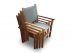 Royal Teak Collection CAP Captiva Sling Stacking Chair, Stacked