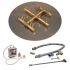 Crossfire by Warming Trends CFBCT-24VIK 24 Volt Electronic Spark Ignition Round Tree-Style Brass Gas Fire Pit Burner Kit