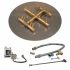 Crossfire by Warming Trends CFBCT-P24VIK 24 Volt Hot Surface Electronic Ignition Round Tree-Style Brass Gas Fire Pit Burner Kit