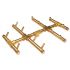 Warming Trends Crossfire Round Tree-Style Linear Brass Fire Pit Burner