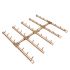Warming Trends Crossfire Square Tree-Style Linear Brass Fire Pit Burner