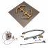 Crossfire by Warming Trends CFBO-24VIK 24 Volt Electronic Spark Ignition Octagonal Tree-Style Brass Gas Fire Pit Burner Kit