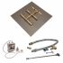 Crossfire by Warming Trends CFBST-24VIK 24 Volt Electronic Spark Ignition Square Tree-Style Brass Gas Fire Pit Burner Kit