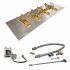 Crossfire by Warming Trends CFBT-P24VIK 24 Volt Hot Surface Electronic Ignition Linear Tree-Style Brass Gas Fire Pit Burner Kit