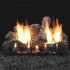 White Mountain Hearth LSxxC2V-Kit Charred Oak Vented Ceramic Fiber Complete Fireplace Log Set