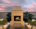 American Fyre Designs Cordova Outdoor Gas Fireplace -Lifestyle