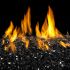 Real Fyre Black Reflective Fire Glass Lifestyle