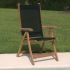 Royal Teak Collection FLBL Florida Teak Sling Chair in a Patio Setting