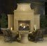 American Fyre Designs Fireplace Rain Vent Cover in use with Grand Cordova Fireplace