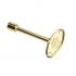 3 Inch Universal Brass Valve Key - Fits 1/4 Inch and 5/16 Inch Sockets