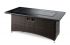 Montego Fire Pit Coffee Table with Brown Wicker Base