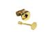 1/2 Inch Straight Gas Fire Pit Shut Off Valve Kit With Polished Brass Flange And Key