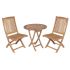 Royal Teak Collection P55WO 3-Piece Teak Patio Dining Set with 30-Inch Sailor Round Folding Table & Sailor Folding Side Chairs