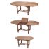 Royal Teak Collection 60/78-Inch Oval Expansion Table, Expansion Diagram