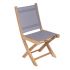 Royal Teak Collection Sailmate Folding Side Chairs, Granite Sling