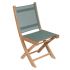 Royal Teak Collection Sailmate Folding Side Chairs, Moss Sling