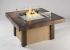 Square Rivers Edge Chat Height Fire Pit Coffee Table with Optional Glass Guard