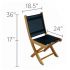 Royal Teak Collection SM Sailmate Teak Sling Folding Side Chair, Specs