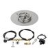 Push Button Ignition Fire Pit Kit with Round Flat Pan
