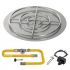 Push Button Ignition Fire Pit Kit with Round Flat Pan