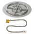 American Fireglass Match Light Fire Pit Kit, Round Flat Pan, 24 Inch Pan/18 Inch Burner, Natural Gas (NG)