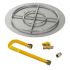 American Fireglass Match Light Fire Pit Kit, Round Flat Pan, 30 Inch Pan/24 Inch Burner, Natural Gas (NG)