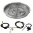 American Fireglass Spark Ignition Fire Pit Kit, Round Bowl Pan, 25 Inch, Natural Gas (NG)