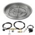 American Fireglass Spark Ignition Fire Pit Kit, Round Bowl Pan, 25 Inch, Propane Gas (LP)