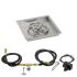American Fireglass Spark Ignition Fire Pit Kit, Square Bowl Pan, 18 Inch Pan/12 Inch Burner, Natural Gas (NG)