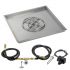 American Fireglass Spark Ignition Fire Pit Kit, Square Bowl Pan, 36 Inch Pan/18 Inch Burner, Natural Gas (NG)