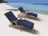 Royal Teak Collection STML Teak Lounging Steamer Deck Chair in a  Patio Setting (Cushions Not Included)