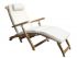 Royal Teak Collection STML Teak Lounging Steamer Deck Chair with White Cushion (Not Included)