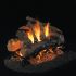 Real Fyre CHAO Charred American Oak Stainless Steel Vented Gas Log Set, See-Thru