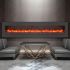 Sierra Flame by Amantii WM-FML-88-9623-STL Electric Fireplace with Surround, 88-Inch