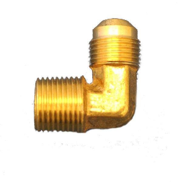 HPC 90 Degree Male Elbow Brass Fitting, 3/8-Inch Tube, 3/8-Inch MIP
