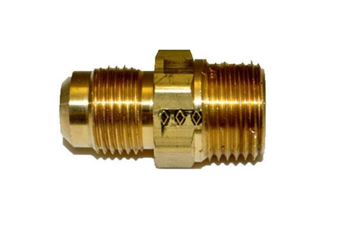 HPC Male Connector Brass Fitting, 1/2-Inch Tube, 1/2-Inch MIP