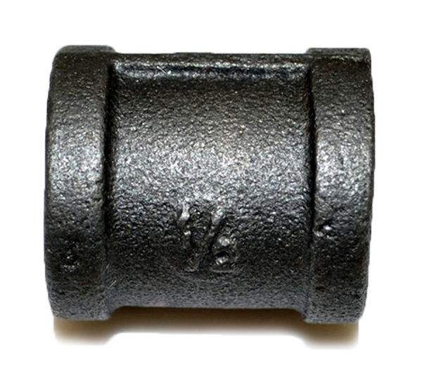 HPC Black Iron Coupler, 1/2-Inch to 1/2-Inch FPT