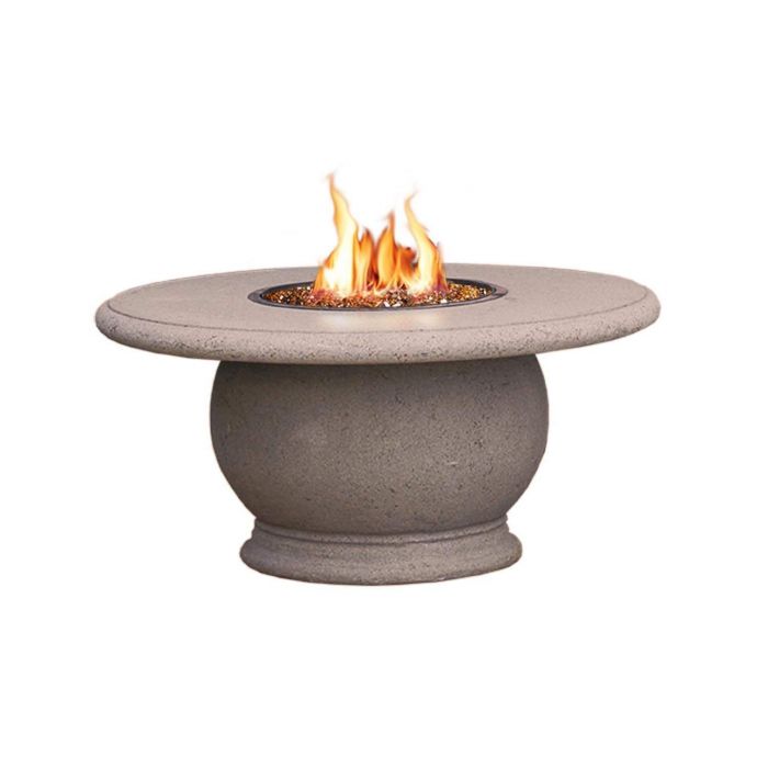 American Fire Designs Amphora Chat Height Firetable with Concrete Top