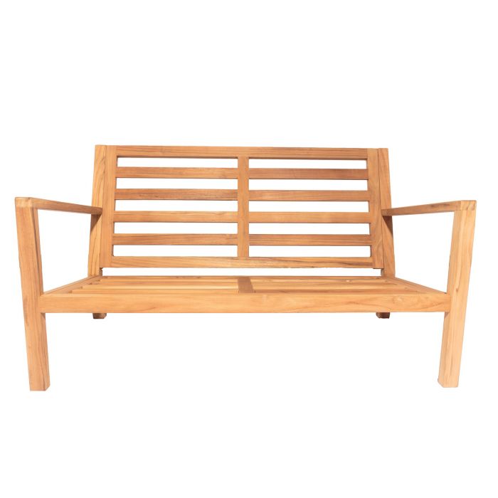 Royal Teak Collection COA2FO Coastal Teak Love-Seat, Frame Only (Cushions Not Included)