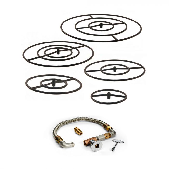 Hearth Products Controls FPS Round Match Light Gas Fire Pit Kit