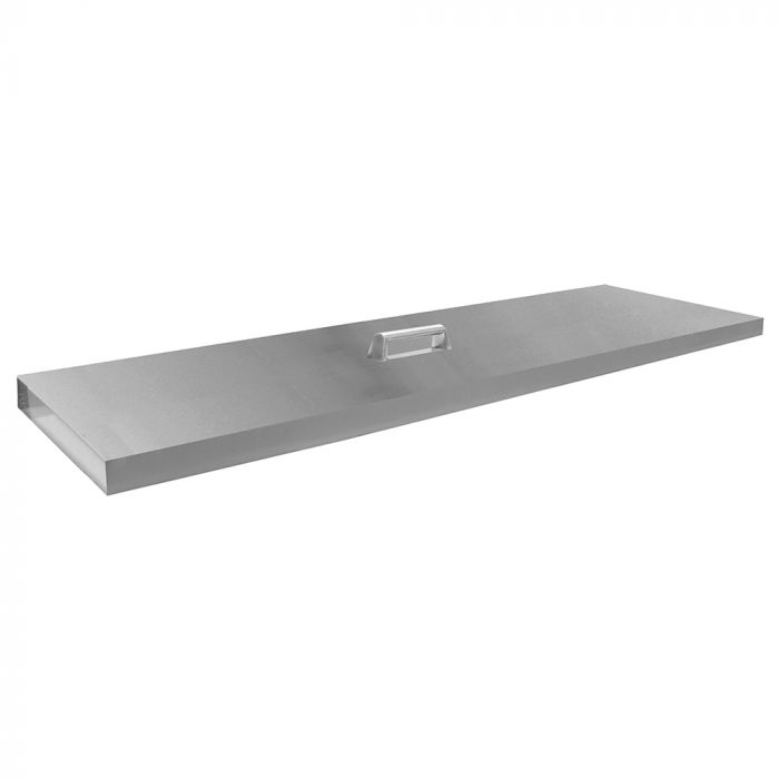 Firegear LID-LOF-Config Linear Stainless Steel Burner Cover with Brushed Finish for H-Shaped Burners