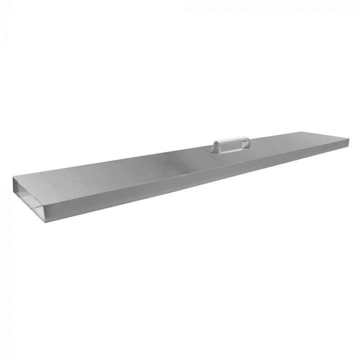 Firegear LID-LOF-Config Linear Stainless Steel Burner Cover with Brushed Finish for T-Shaped Burners