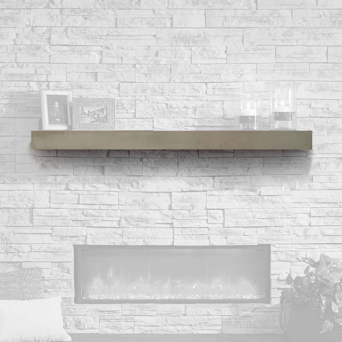 GreatCo GCVMT-72 Cove Grey Finish Supercast Wood Mantel, 72-Inch