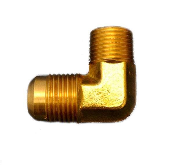HPC 90 Degree Male Elbow Brass Fitting, 1/2-Inch Tube, 3/8-Inch MIP